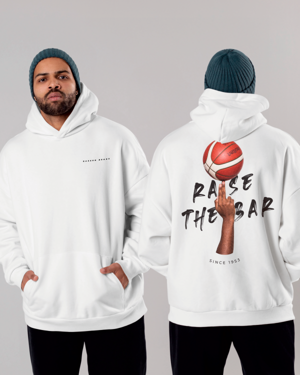 Bakken Bears Hoodie "Raise The Bar" White